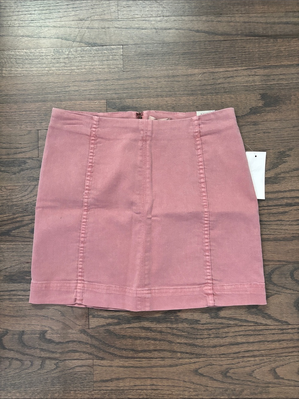 Jolt Dusty Rose Mini Skirt with Panel Seams
